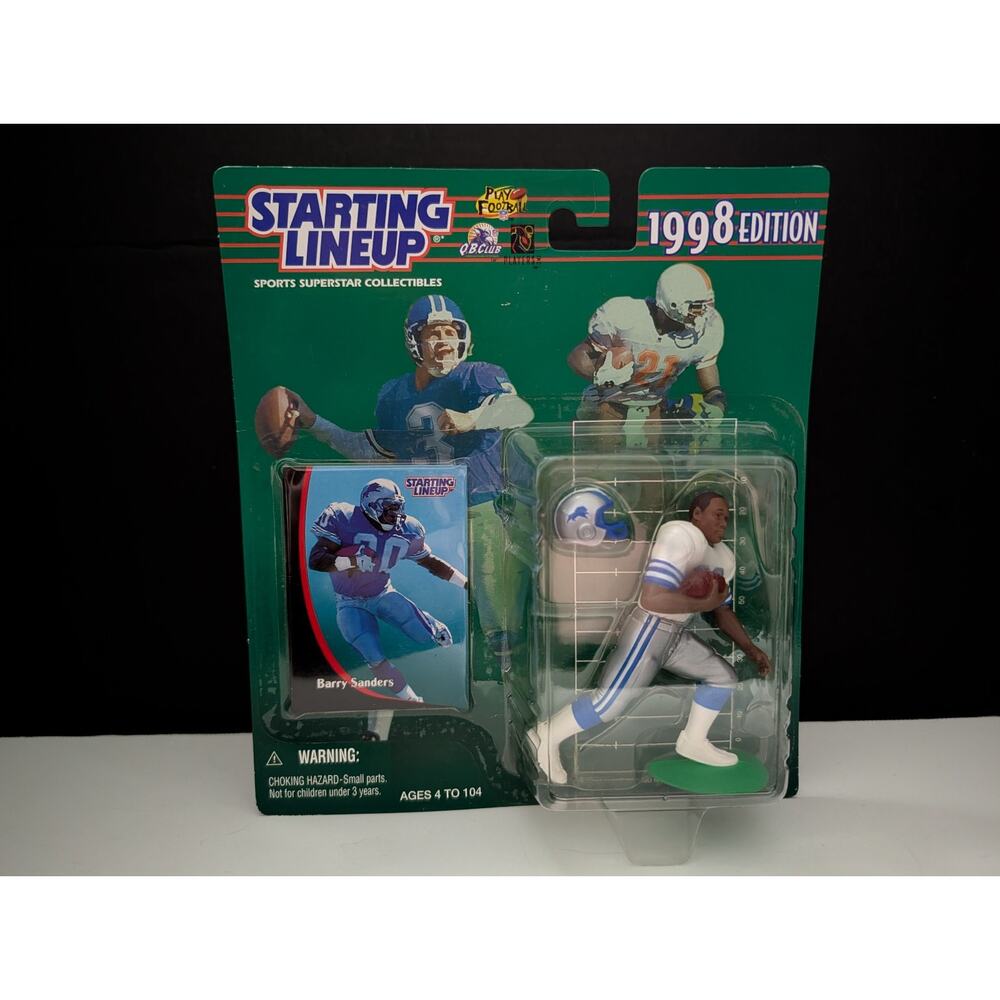 1998 Starting Lineup Barry Sanders Detroit Lions Sealed Figure Kenner NFL